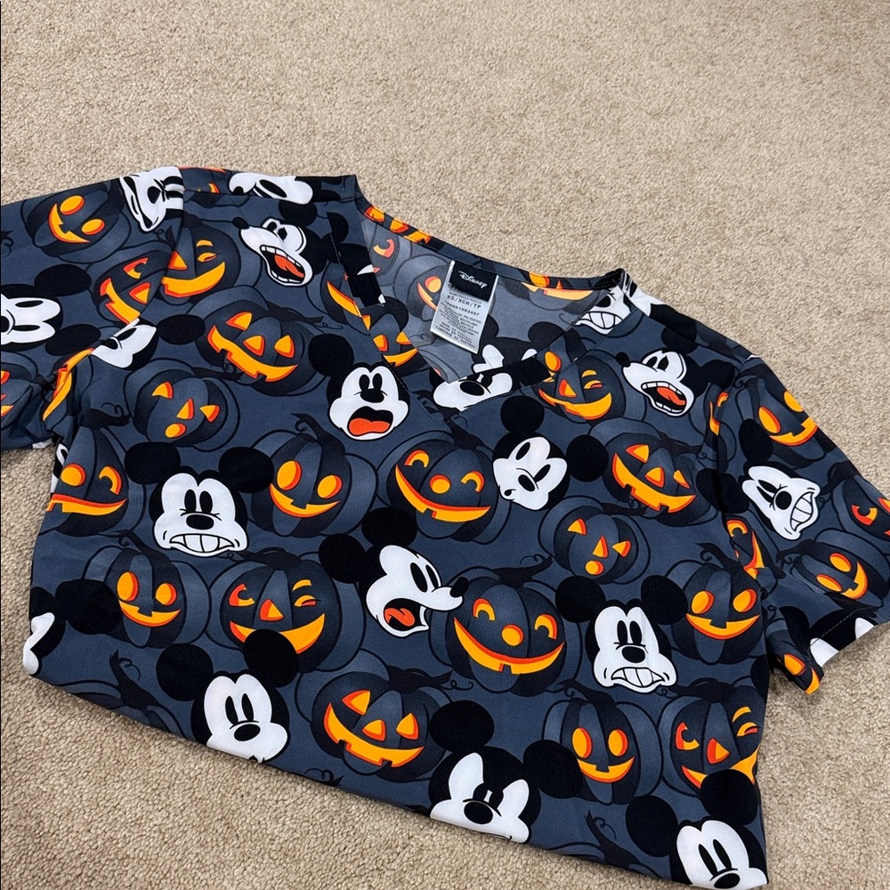 Disney Halloween Scrub Top